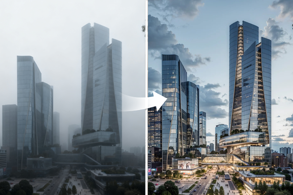 建筑锁定材质渲染